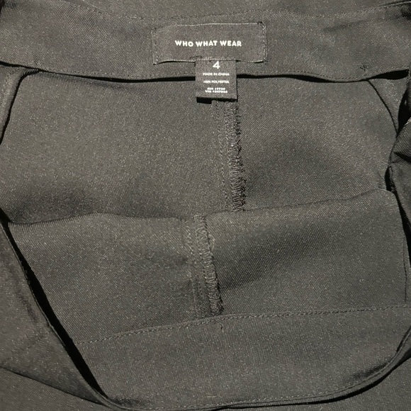 Who What Wear Black Ruffle Slacks Size 4 - Picture 8 of 8